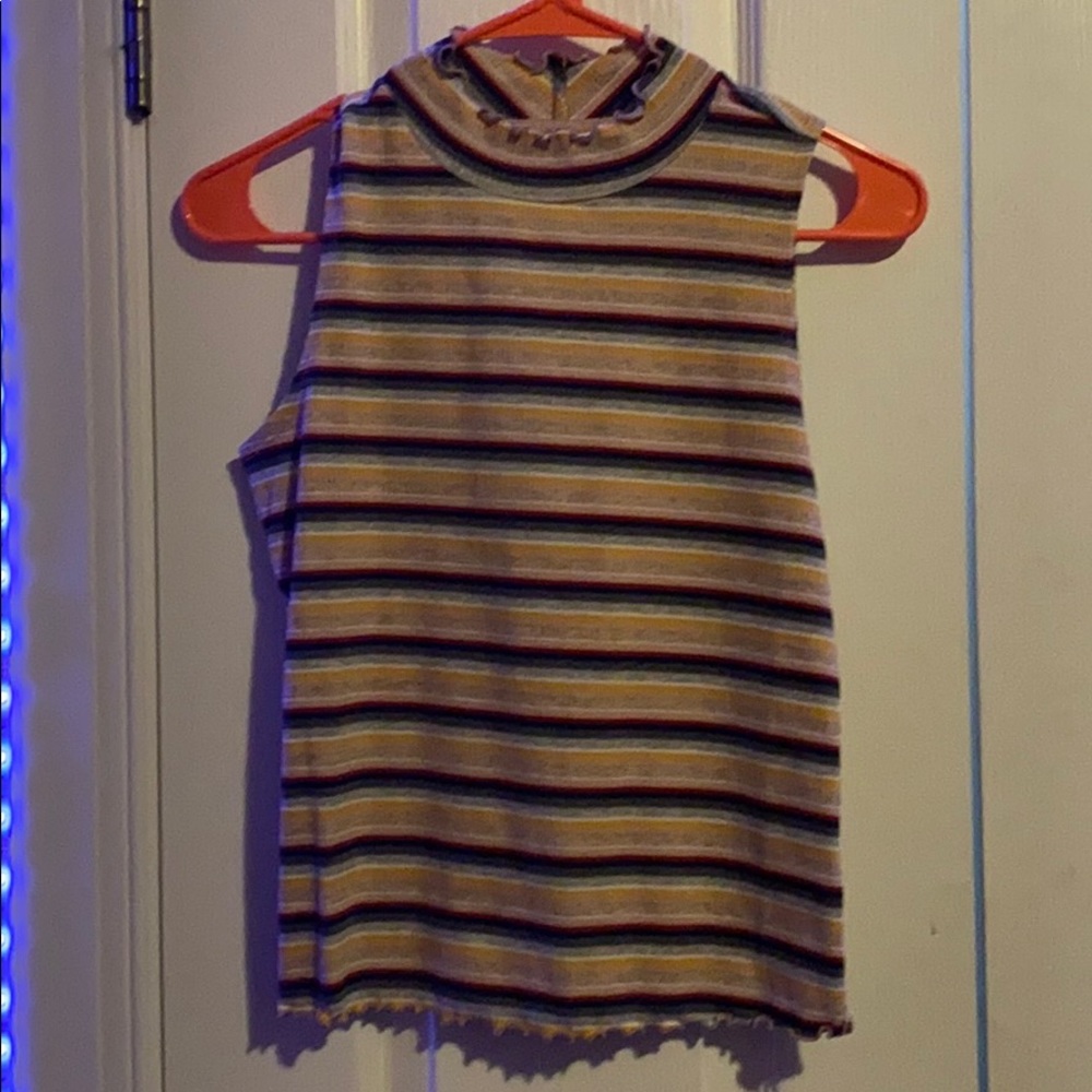 mock neck, muscle shirt, ribbed